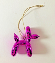 Jeff Koons Inspired magenta resin balloon dog sculpture xmas tree ornament - £7.16 GBP