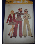 Simplicity Girls’ &amp; Chubbies’ Jacket Short Skirt &amp; Wide Leg Pants Size 1... - €5,21 EUR