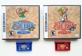 Legend of Zelda - Oracle of Seasons / Ages &amp; Custom Case GBA Gameboy Advance USA - £31.16 GBP