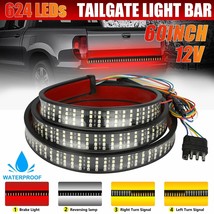 60&quot; 4 Rows 624 LED Truck Strip Tailgate Light Bar Reverse Brake Tail Sig... - $38.99