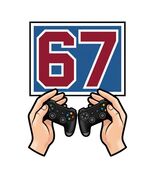 Funny Six Seven Gaming, 67 Meme Gen Alpha Slang Viral 6-7 Gift For Conso... - €1,66 EUR