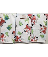 Set of 3 Printed Microfiber Towels, 15&quot;x25&quot;, CHRISTMAS, GNOMES IN RED TR... - £11.72 GBP
