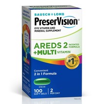 PreserVision AREDS 2 Formula + MultiVitamin Vitamin &amp; Mineral Supplement 100 ct. - £47.87 GBP