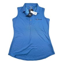 Cutter &amp; Buck Women&#39;s Blue Sleeveless The Players Collared Polo Shirt Size S/P - £17.98 GBP