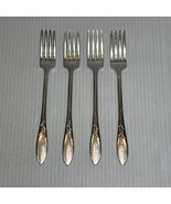 Oneida Community Lady Hamilton Silver Plate Salad Forks 1932 Set Of 4 - $21.98