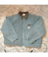 Vintage Carhartt Detroit Blanket Lined J43HTG Blue Jacket 4XL Corduroy C... - $693.73 CAD