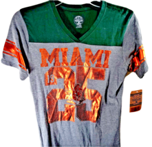 Miami Hurricanes T-Shirt Kids Large ( 11-13 ) Foil Letters NBA Basketball NWT - £14.63 GBP