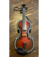 String Instrument Fiddle Wooden Guitar 6  Tree Ornament 5 inches - £11.69 GBP