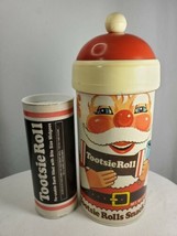 Tootsie Roll Christmas Santa Cardboard Container &amp; Bank Collectibles Vintage - £11.19 GBP