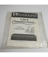 Russound CA6.4 6 Zone 4 Source Central Controller Amplifier Original Man... - $18.73