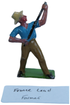 Vintage Lead Farmer Hunter Figurine Made In France - $6.90