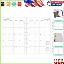 Coated Tab Monthly Planner Refills for 3-Ring &amp; 7-Ring Binders – 2025 Ed... - $122.52 MXN