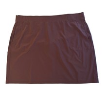 Eddie Bauer Brown Elastic Waist Pull On Escapelite Skirt Womens Pockets ... - $21.99