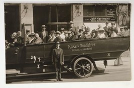 Antique Real Photo POSTCARD- German Tour BUS-&quot;Käse&#39;s Rundfahrfen&quot; 1913 - £14.33 GBP