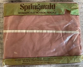 Vintage Springmaid Double Flat Sheet For 54 By 76 In Mattress Fuscia - €8,53 EUR