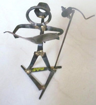 Recycled Handmade Metal Iron, Nuts Bolts &quot;Music Man&quot; Sculpture Art Displ... - $55.99