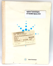 Agilent Technologies 8719/20ES Option H32 User&#39;s Guide - £11.70 GBP