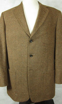 NEW Bullock &amp; Jones 3 Button Light Brown Wool Tweed Sport Coat 42L - £68.83 GBP