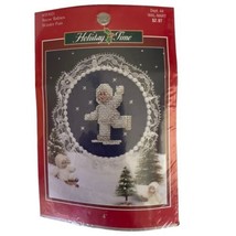 VTG Holiday Time Christmas Snow Babies Winter Fun Cross Stitch Kit #353021 - $6.31