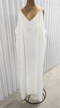 White Slip Dress Strap Nightgown Elegant Lingerie Womens 1XL Classic A N... - £23.27 GBP
