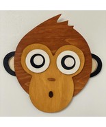 ImprovingLife Wall wood 3D Sign MONKEY FACE 25CM X 25CM - £55.03 GBP