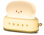 Small Table Lamp, Cute Toast Bread Led Bedroom Nightstand Light With Tim... - £24.03 GBP