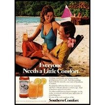 1982 Everyone Needs a Little Southern Comfort Vintage Print Ad Beach Tiki Island - $10.97