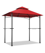8 x 5 Feet Outdoor Barbecue Grill Gazebo Canopy Tent BBQ Shelter-Wine - ... - €198,30 EUR