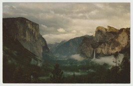 Yosemite Valley From Wawona Tunnel Storm CA Landscape Vintage Postcard Unposted - £3.91 GBP