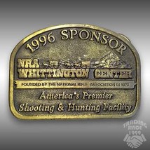 Vintage Belt Buckle 1996 Sponsor NRA Whittington Center Shooting And Hunting - $29.31