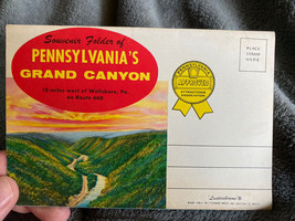 Undated Unused Postcard Souvenir Folder Foldout Grand Canyon of Pennsylvania PA - £3.99 GBP