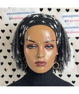 Short Faux Locs Dreadlock Synthetic Afro Twist Headband Braided Wig Gray... - $95.00