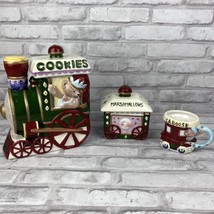 International Bazaar 5 PC Porcelain Bear Train Cookie Jar Car Caboose  - £19.86 GBP