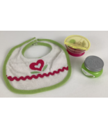 American Girl BItty Baby Doll Snack Set Replacement Bib Peas Bowl Faux F... - $33.70 CAD