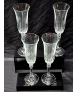 Vintage SCHOTT-ZWIESEL 9&quot; Crystal Champagne Flutes AVENUE Pattern  - Set... - £33.54 GBP