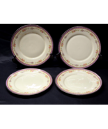 LENOX 8.25&quot; Salad Plates AMETHYST Platinum Trim, Purple Band - MINT Set ... - $68.10 CAD