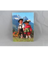 Vintage Postcard - German Children Traditional Clothes in the Alps - Han... - $15.00
