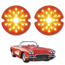 53 54 55 56 57 58 59 60 61 62 Chevy Corvette Amber LED Park Light Lenses... - £51.89 GBP