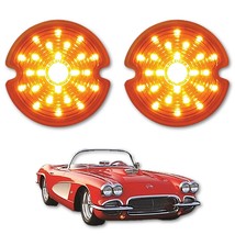 53 54 55 56 57 58 59 60 61 62 Chevy Corvette Amber LED Park Light Lenses... - £50.84 GBP