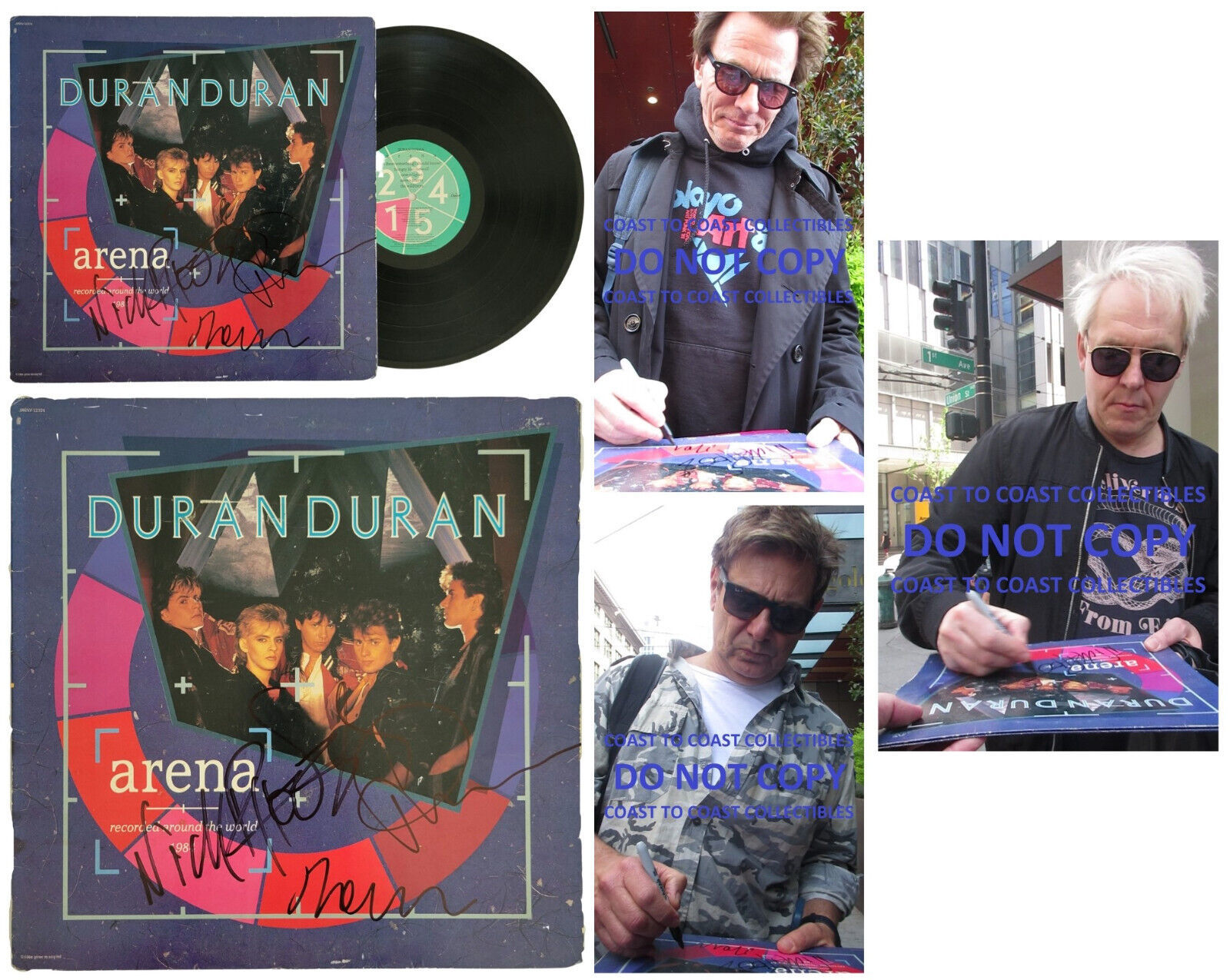 Duran Duran signed Arena album vinyl record COA exact proof Nick, John, ... - £1,089.47 GBP