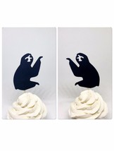 Sloth cupcake toppers, sloth cupcake topper, sloth theme, sloth party - $7.67