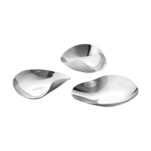 Indulgence by Georg Jensen Mirror Stainless Steel Condiment Bowls 3pc Se... - $226.71