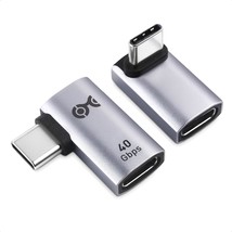 Cable Matters Combo-Pack 40Gbps Right Angle USB-C Adapter Kit with 240W PD (90 D - £14.46 GBP