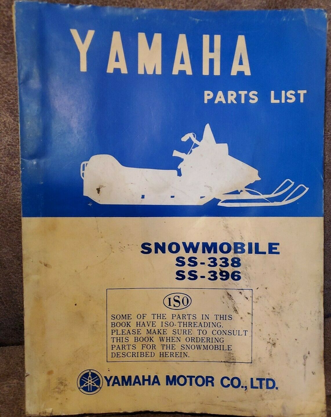 Original 1969 Yamaha SS-338 SS-396 Snowmobile Parts List/Manual SS338 SS396 - $17.41