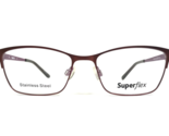 SuperFlex Brille Rahmen Sf-529 C.3 Lila Rot Cat Eye Rechteckig 51-16-140 - $60.23