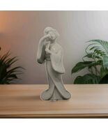 Homco White Porcelain Geisha Dancing W/Fan Figurine #1443 7" Tall Very D... - $17.99