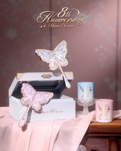 Flower Knows 8th Anniversary Set, Box Butterfly Mirror Candle - CHOOSE Y... - $17.98+