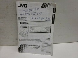JVC CD radio receiver owners manual KD-S5050 - $276.90 MXN