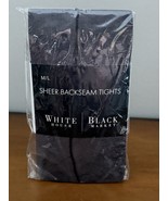White House Black Market Black Sheer Backseam Tights M/L 5’5”-5’10” 140-185lbs - €10,64 EUR