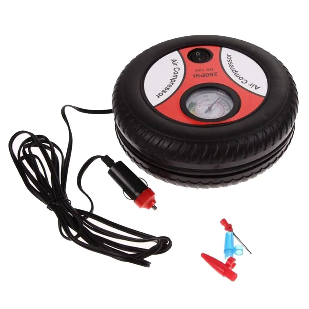 Portable Electric Car Tire Inflator, 60PSI 12V - £20.84 GBP